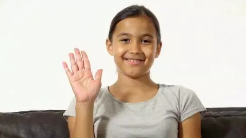 AI Video from prompt: Сидит, правой рукой мне машет, потом двумя рукам