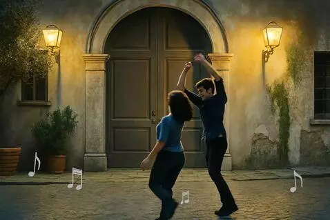 AI Video from prompt: We knocked, we danced,   No need for a sign.   T