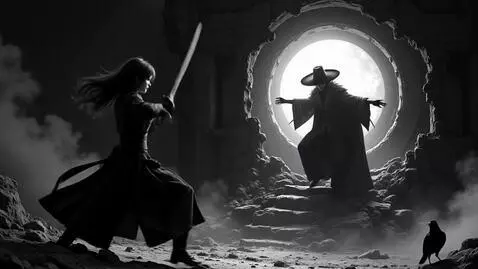 AI Video from prompt: Japanese anime noir, black and white, 6 seconds,