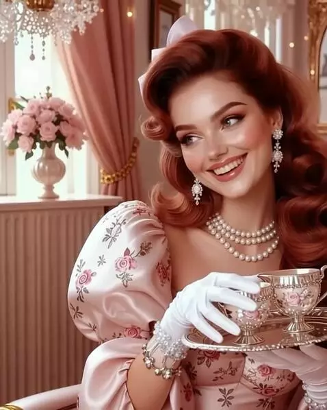 AI Video from prompt: Девушка смеётся и подаёт кофе