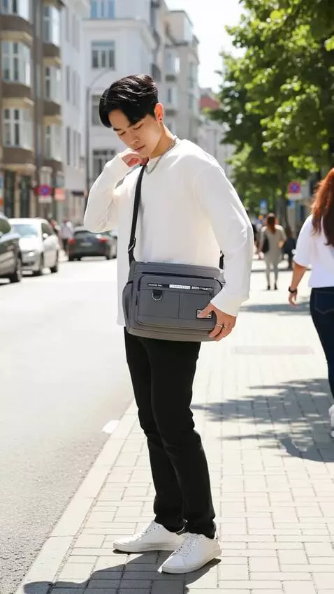 AI Video from prompt: buat gerakan perlahan tangan dari model seperti 