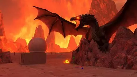 AI Video from prompt: Cinematic epic fantasy scene: A colossal black d