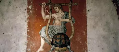 AI Video from prompt: [Tilt right] [Zoom In] The fresco is engulfed in