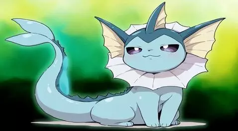 AI Video from prompt: vaporeon is looking at the viewer and wagging it