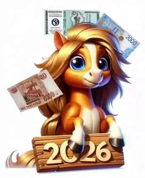 AI Video from prompt: Лошадь прыгает и падают купюры