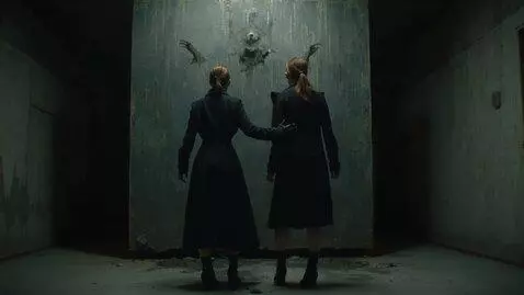 AI Video from prompt: Two beautiful seductive brown-haired women with 