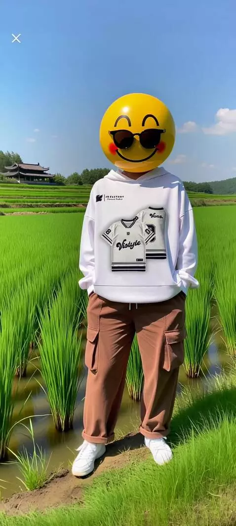 AI Video from prompt: Full body shot of a person wearing a large, roun