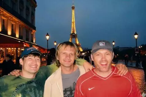 AI Video from prompt: The men turn their heads in different directions