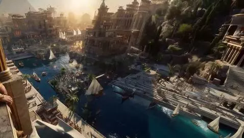 AI Video from prompt: The camera flies forward down the river showing 