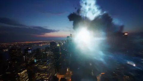 AI Video from prompt: Epic cyberpunk cinematic: starting above the neo