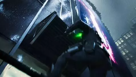 AI Video from prompt: An elite corporate saboteur, clad in stealth arm