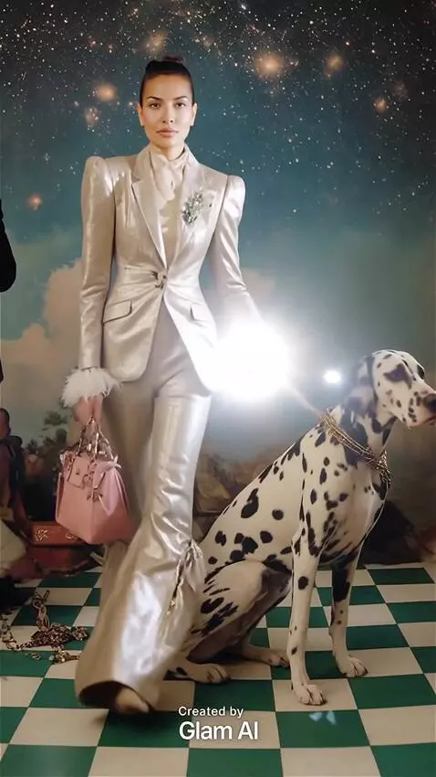 AI Video from prompt: Репортаж с недели высокой моды в Париже . Модель