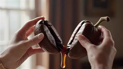 AI Video from prompt: Scene: Close-up of manicured female hands slicin