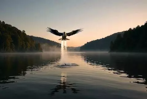 AI Video from prompt: Unlimited flight on lake