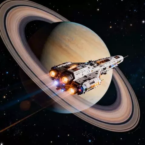 AI Video from prompt: Make a 10-second video of a spaceship flying pas