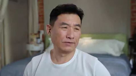 AI Video from prompt: make him sleep with white noise and make the vid