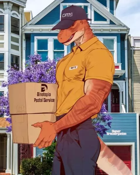 AI Video from prompt: Velociraptor dude is looking around for a addres