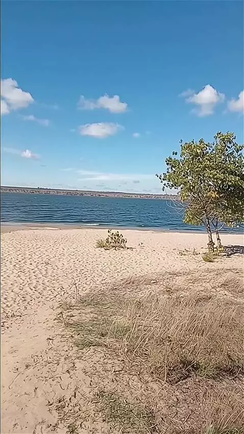 AI Video from prompt: Вода в реке становится прозрачной а на пляже выр