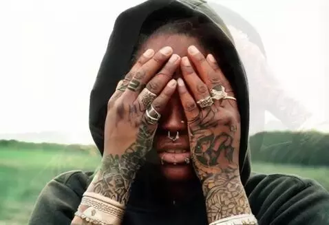 AI Video from prompt: she is putting her hands down, a beautiful pale 