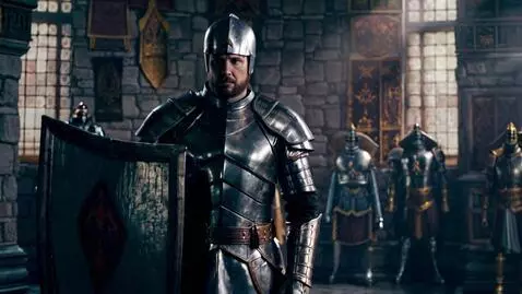 AI Video from prompt: рыцарь стоит