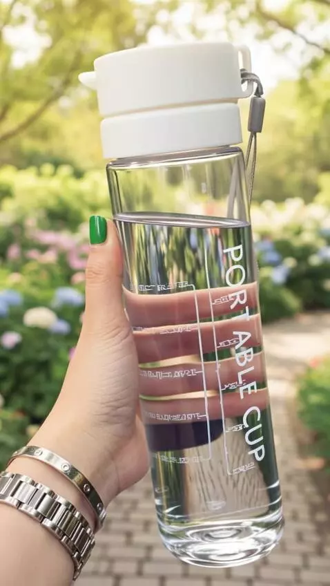 AI Video from prompt: Buatkan gambar tangan ini  sedang mereview botol