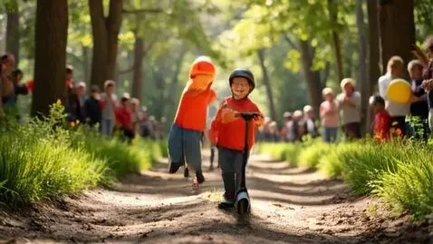 AI Video from prompt: Pe o alee de pădure scăldată de soare se desfășo