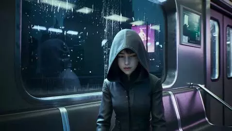 AI Video from prompt: Riding the underground  train  A cinematic ultra