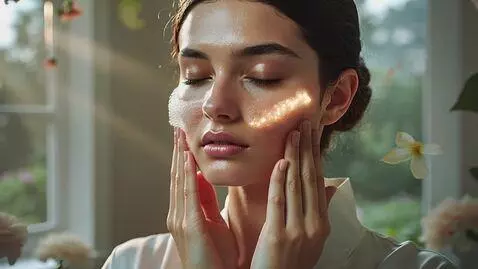 AI Video from prompt: A cinematic beauty scene. A beautiful young woma