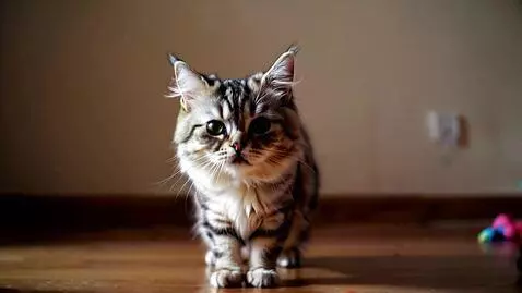 AI Video from prompt: little cat dancing to the sad song meow mwow