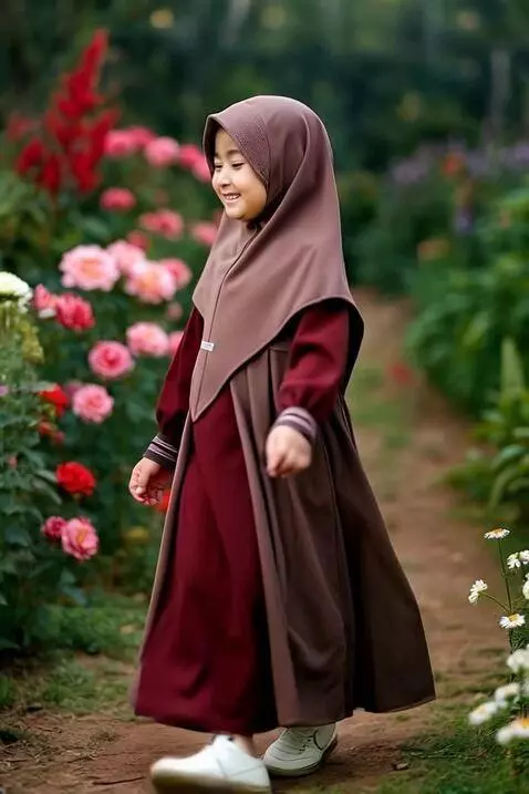 AI Video from prompt: seorang anak berjalan santai sambil berputar,tan