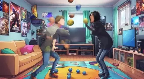 AI Video from prompt: YouTuber FixEye throws a ball at YouTuber Shadow