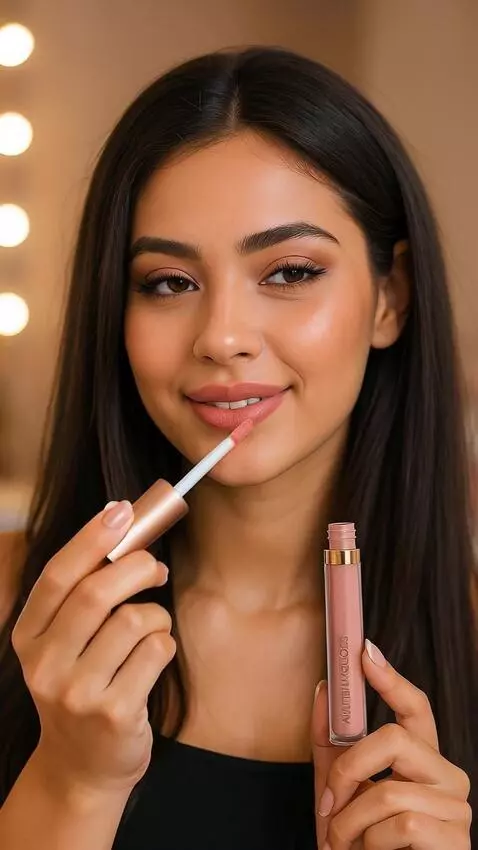 AI Video from prompt: Buatkan orang pada gambar ini menggunakan lipsti