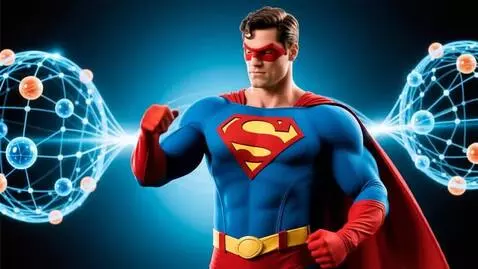 AI Video from prompt: Quantum entanglement creates a new superhero