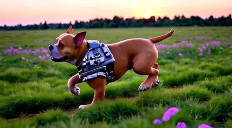 AI Video from prompt: My beautiful tri-color American Bully girl, Sunn