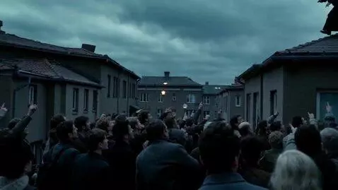 AI Video from prompt: **Сцена:** Улица советского спального района, су