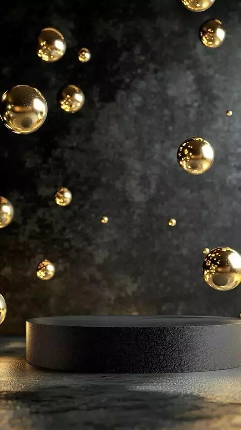 AI Video from prompt: A black circular platform with a textured surfac