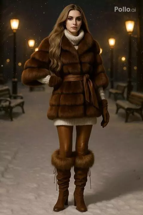 AI Video from prompt: Model is posing and demonstrating her half-fitte