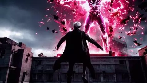 AI Video from prompt: cinematic wide shot, a powerful sorcerer with wh