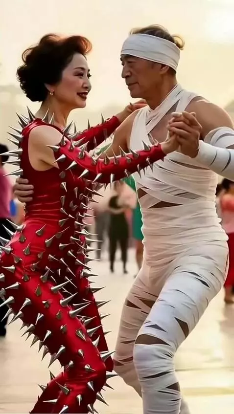 AI Video from prompt: Dansează suav,dar prin pansament se vad picături