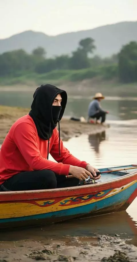 AI Video from prompt: seorang pria tampil semangat melihat kekiri dan 