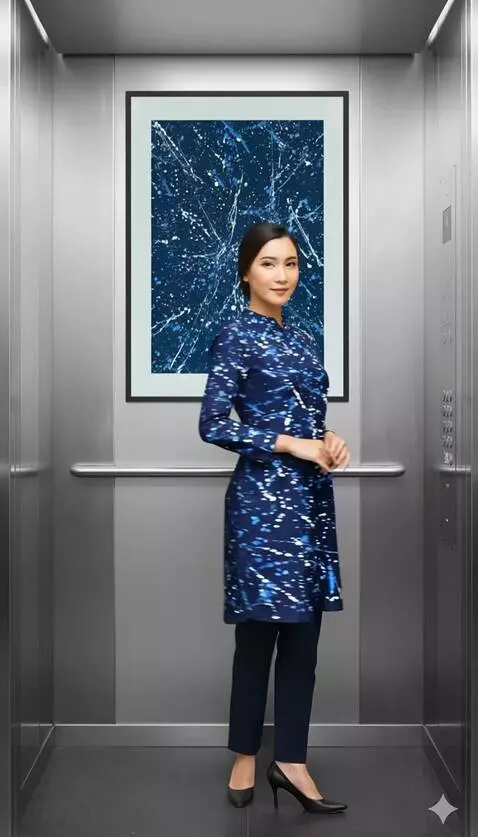 AI Video from prompt: The woman stood confidently as she turned to the