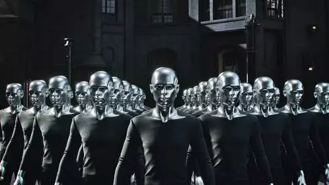 AI Video from prompt: Scene Description: The other Faceless Chrome Hum