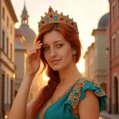 AI Video from prompt: женщина элегантно поправляет волосы и слегка кок