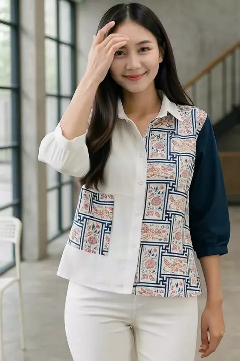 AI Video from prompt: The model walks elegantly toward the camera, occ