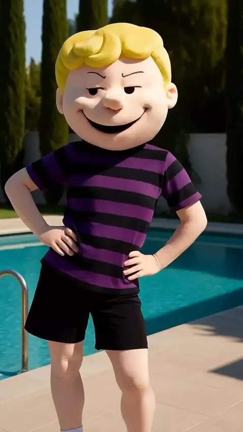 AI Video from prompt: mascot shaking his hips from side to side.