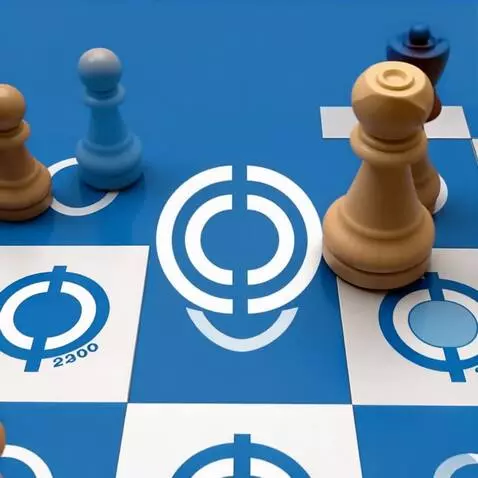 AI Video from prompt: 3D animation of a chessboard, where each square 