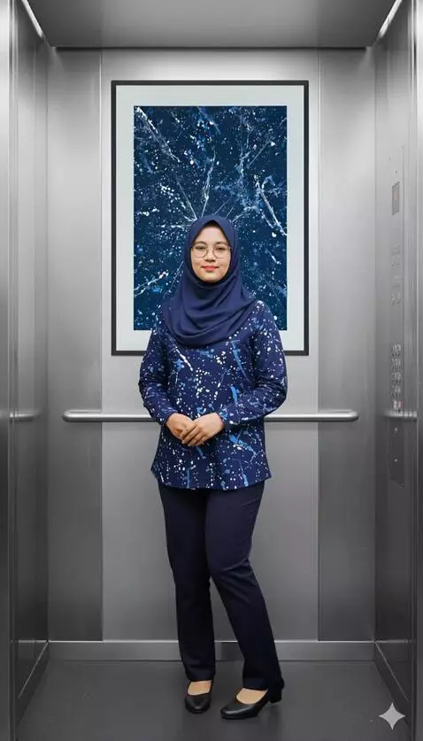 AI Video from prompt: The women is standing while turning left, as if 