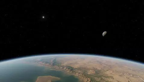 AI Video from prompt: Planet spins