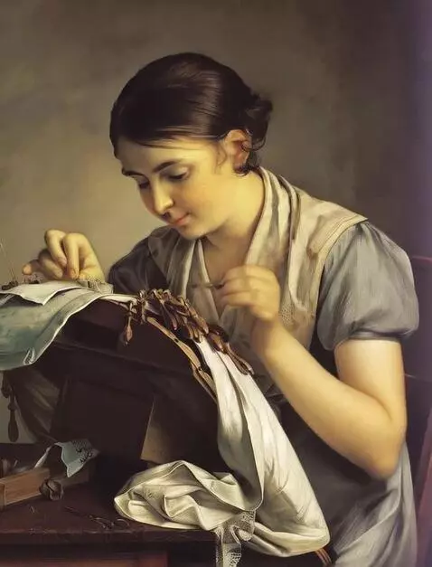 AI Video from prompt: a girl embroiders