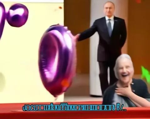 AI Video from prompt: Funny meme-style video: An elderly woman walks d